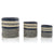 Wicker Storage Baskets Set of 3 - Natural and Navy