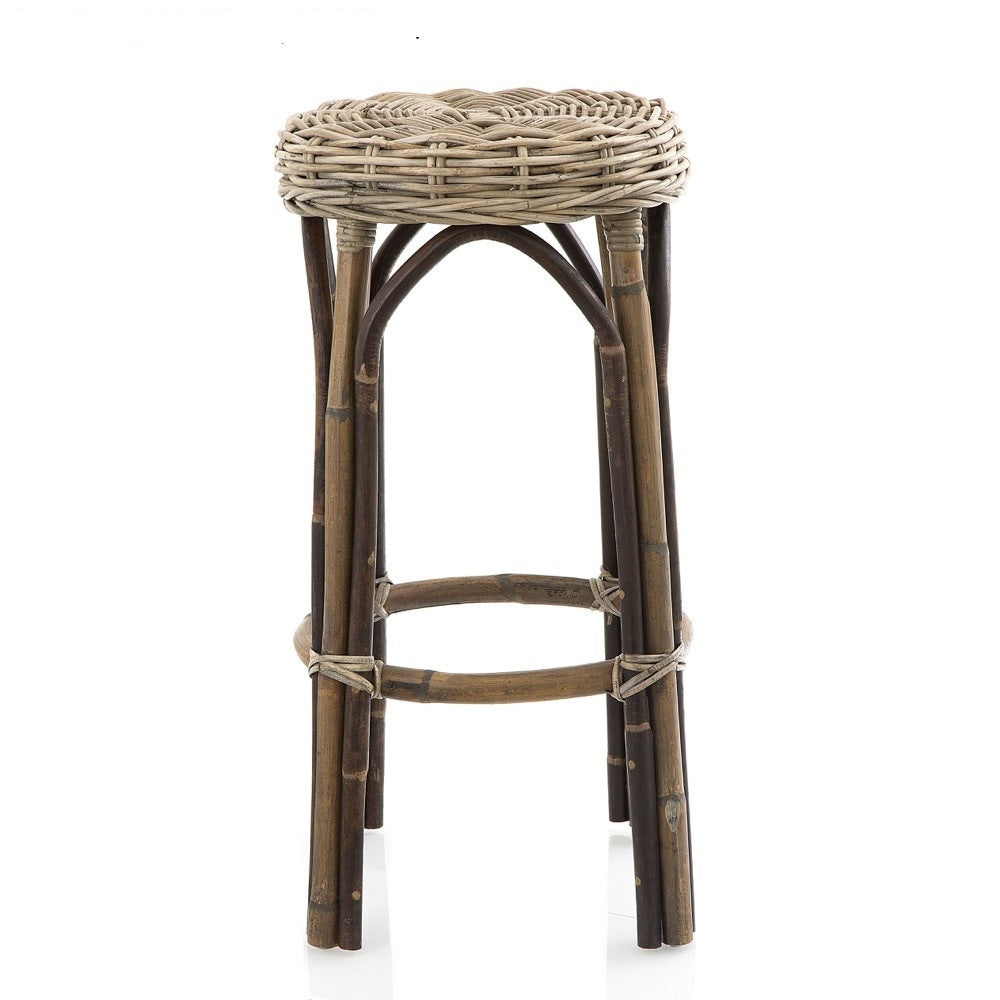 Hamptons Beach House Stool in Rattan