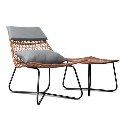 Outdoor Rattan Lounge Chair Set