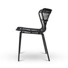 Set of 2 Rattan Dining Chairs - Black