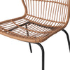 Set of 2 Rattan Dining Chairs - Black