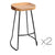 Tractor Seat Barstools with Natural Wooden Seat  - Set of 2