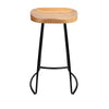 Tractor Seat Barstools with Natural Wooden Seat  - Set of 2