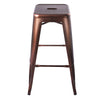 Set of 2 Steel Kitchen Bar Stools 76cm - Bronze