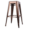 Set of 2 Steel Kitchen Bar Stools 76cm - Bronze