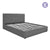 Gas Lift Fabric Headboard Bed Frame Grey - King