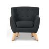 Kids Fabric Armchair Black