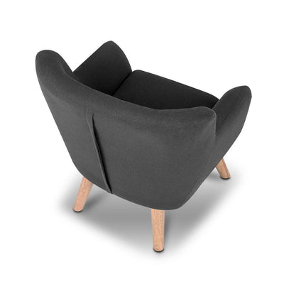 Kids Fabric Armchair Black