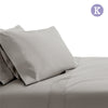 Luxury 1000 Thread Count Cotton Double Bed Sheet Set - Grey