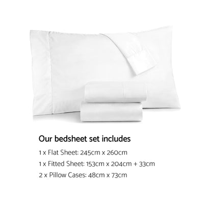 Luxury 1000 Thread Count Cotton Double Bed Sheet Set - Grey