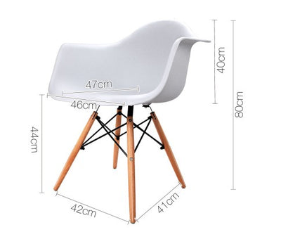 Set of 2 Replica Eames Cafe Chairs - Beech White