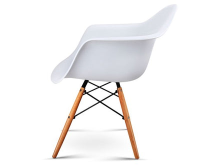 Set of 2 Replica Eames Cafe Chairs - Beech White