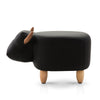 Kids Cow Animal Stool - Black