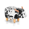 Kids Cow Animal Stool - Black