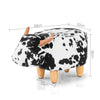 Kids Cow Animal Stool - Black & White