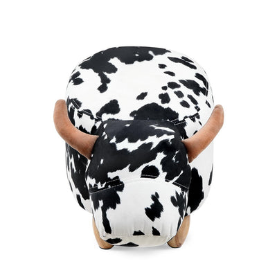 Kids Cow Animal Stool - Black