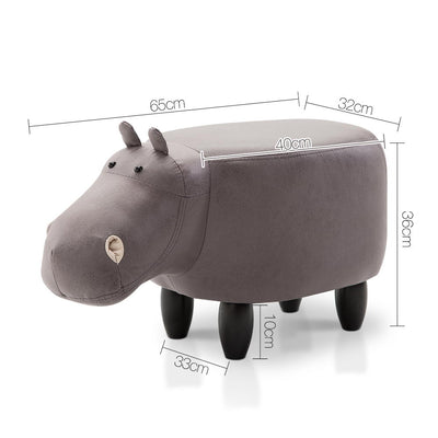 Kids Animal Stool Grey