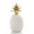 Large Ceramic Queen Pineapple White and Gold