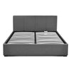 Gas Lift Fabric Bed Frame - Double - Grey