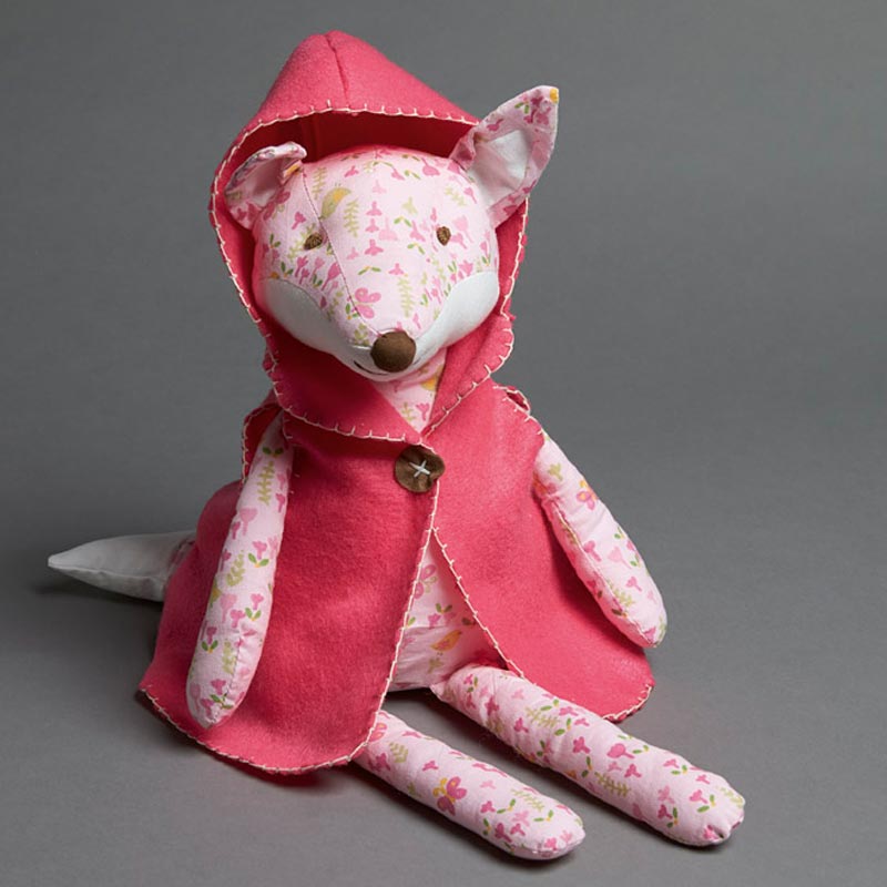 Pink Floral Fox in Pink Cape