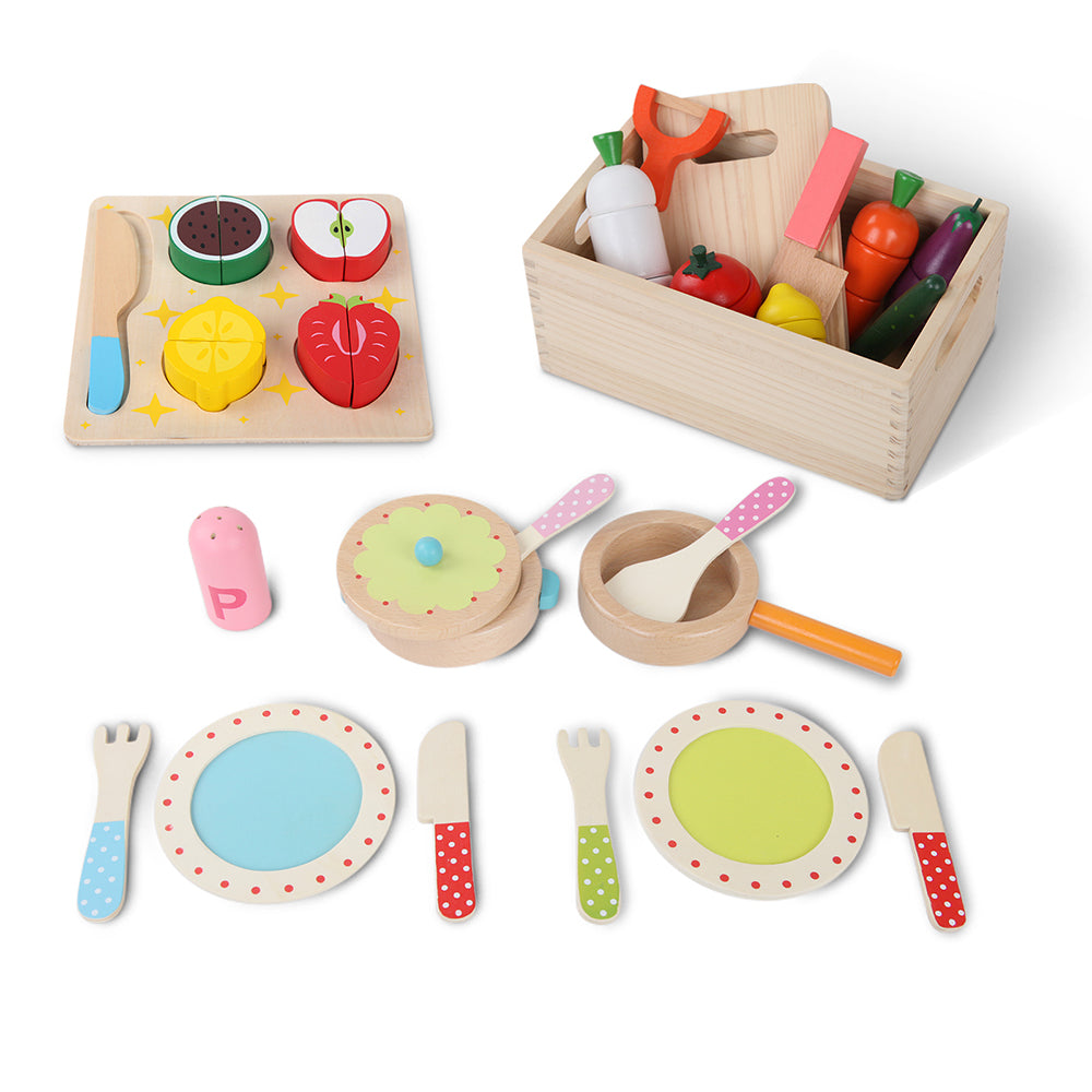 Childrens Wooden Kitchen 3 in 1 Play Set