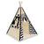 4 Poles Teepee Tent with Storage Bag - Black