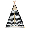 4 Poles Teepee Tent with Storage Bag - Black